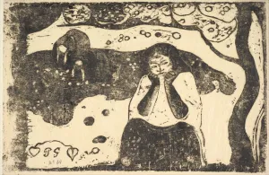 Gauguin Gallery: Human Misery, 1898-99. Creator: Paul Gauguin