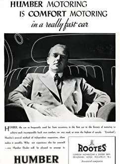 Humber Motoring is Comfort Motoring in a really fast car, 1937 Humber Motoring is Comfort Motoring in a really fast car, 1937