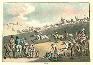 Start Prints: The Humours of Horse Racing, The Start, c1816 (1886). Creator: Unknown