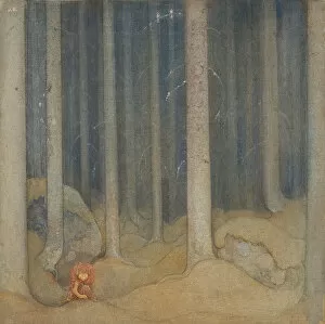Among Gnomes And Trolls Gallery: Humpe in the enchanted forest (Humpe i trollskogen), 1913