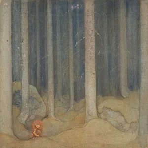 Fairy Tale Prints: Humpe in the enchanted forest (Humpe i trollskogen), 1913
