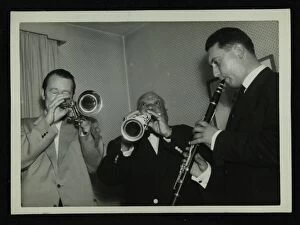 Colston Hall Gallery: Humphrey Lyttelton, Sidney Bechet and unknown clarinetist, Colston Hall, Bristol, 1956