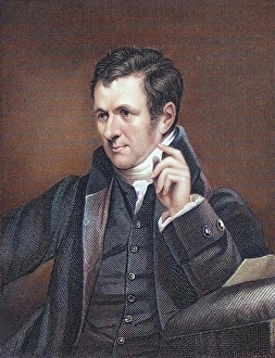 Miners Lamp Prints: Humphry Davy, British chemist, 19th century. Creator: Unknown