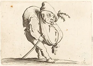 Disability Gallery: The Hunchback with a Cane, c. 1622. Creator: Jacques Callot