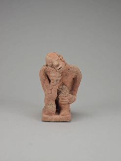 West African Prints: Hunched figure, 15th-18th centuries. Creator: Unknown