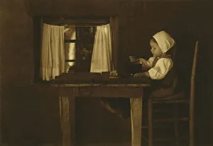 Fine Art Prints: Hunger ist der beste Koch, 1898. Creator: Myra Albert Wiggins