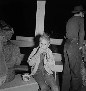 Halloween Prints: Hungry boy at the Halloween party for migrant workers