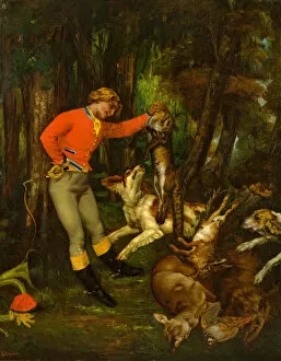 Gustave Courbet Collection: After the Hunt, ca. 1859. Creator: Gustave Courbet