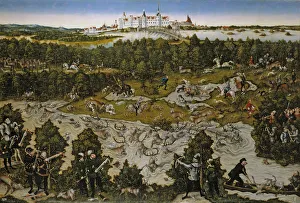 Hunt Bag Prints: Hunt in Honour of Emperor Ferdinand I at Torgau Castle