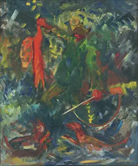 Hunter with Dog II, 1940-1944. Creator: Arnold Peter Weisz-Kubincan