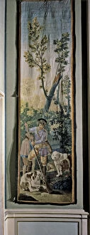 Royal Palace Gallery: The Hunter, tapestry made on a cardboard by Francisco de Goya