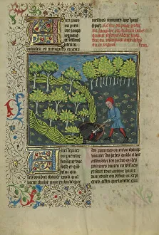 Wild Boar Prints: A Hunter Wounding a Wild Boar Caught in a Pit; Livre de la Chasse