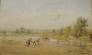 Wildfowling Prints: The Hunters. Artist: Pokhitonov, Ivan Pavlovich (1850-1923)