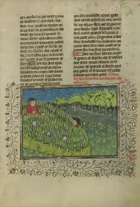 Enclosure Prints: Hunters with Bells Driving Hares into a Net; Livre de la Chasse