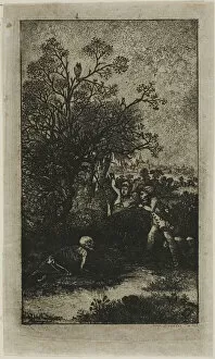 Hunters Surprised by Death, 1857. Creator: Rodolphe Bresdin