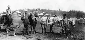 Mongolian Prints: Hunters from the village of Pyanovo, Uriankhai region, 1900. Creator: Unknown