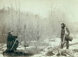 Grabill Prints: Hunting Deer A deer hunt near Deadwood in winter 87 and 88 Two miners McMillan