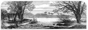 Stupid Prints: The Hunting Disaster in Yorkshire: the ferry-boat on the Ure, 1869. Creator: Unknown
