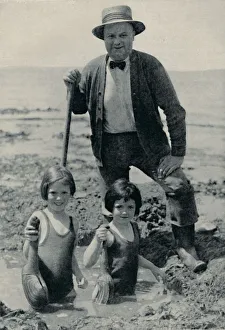 Our Wonderful World Prints: Hunting the Elusive Geoduck on Puget Sound, c1935