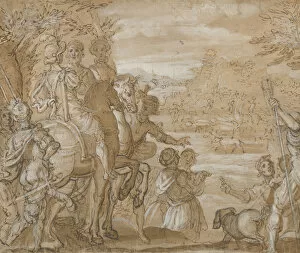 Discussing Gallery: A Hunting Party, ca. 1555-65. Creator: Joannes Stradanus
