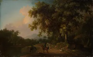 1750s Prints: A Hunting Party at the Edge of a Forest, 1750. Creator: Friedrich Wilhelm Hirt