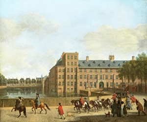 Hunters Prints: A Hunting Party near the Hofvijver in The Hague