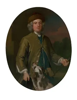 Hound Prints: Hunting Portrait, around 1730. Creator: Enoch Seeman