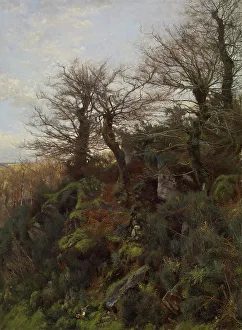 Descending Prints: Hunting Scene, 1877. Creator: Hugh Bolton Jones