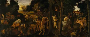 Clubs Prints: A Hunting Scene, ca. 1494-1500. Creator: Piero di Cosimo