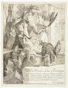 Carcass Prints: Four Hunting Subjects, No. 1, 1725. Creator: Jean-Baptiste Oudry