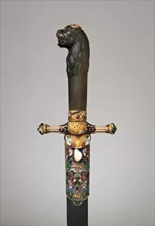 Double Headed Eagle Gallery: Hunting Sword, Austrian, Vienna, ca. 1825. Creators: Emanuel Pioté, Jacob H