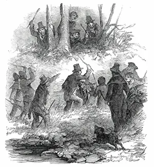 Beating Prints: Hunting the Wren at Christmas, 1850. Creator: Unknown