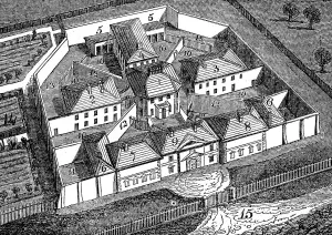 Treadmill Prints: Huntingdon County Gaol and House of Correction, England, built c1828