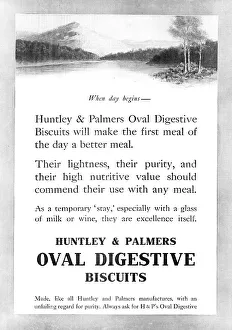 Digestion Prints: Huntley & Palmers Oval Digestive Biscuits, 1909. Creator: Unknown