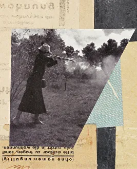 Collage Prints: With huntress. Merz design, 1929-1930. Creator: Schwitters, Kurt (1887-1948)