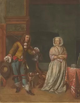 Lasinio Carlo Collection: Huntsman Visiting a Lady, 1783 / 1786. Creator: Carlo Lasinio
