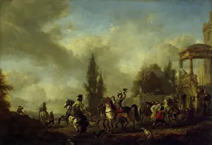 Philip Prints: Huntsmen Setting Out, 1650. Creator: Philip Wouverman