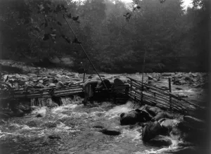 Hupa Prints: Hupa trout trap, c1923. Creator: Edward Sheriff Curtis