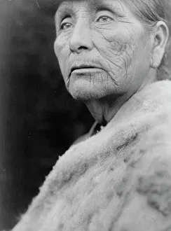 Hupa Prints: Hupa woman, c1923. Creator: Edward Sheriff Curtis