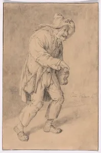 Cornelis Duserd Prints: Hurdy-Gurdy Player, 1695. Creator: Cornelis Dusart