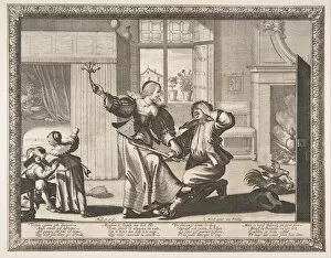 Abuser Collection: Husband-Beater, ca. 1633. Creator: Abraham Bosse