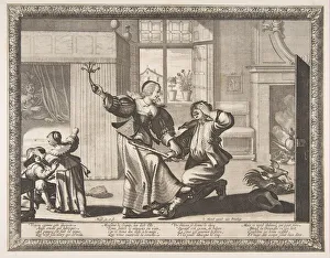 Keys Gallery: Husband-Beater, ca. 1633. Creator: Abraham Bosse