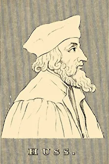 Reformer Collection: Huss, (c1369-1415), 1830. Creator: Unknown