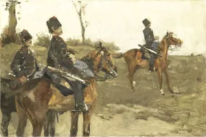 Hussars Prints: Hussars, c.1880-c.1890. Creator: George Hendrik Breitner