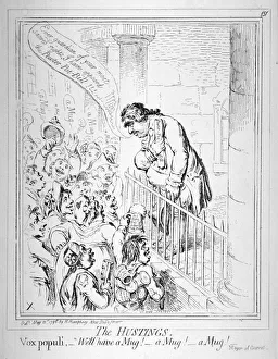 Covent Garden Prints: The Hustings. Vox populi, We ll have a mug! a mug! a mug!, 1796. Artist