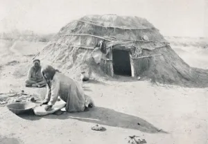 Flour Prints: A hut of the Pima Indians of Arizona, 1912. Artist: CC Pierce & Co