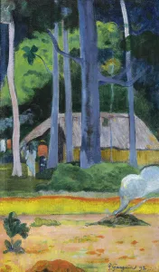 Hut under Trees (Cabane sous les arbres), 1892. Artist: Gauguin Hut under Trees (Cabane sous les arbres), 1892. Artist: Gauguin