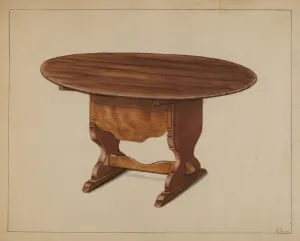 Gorid Nicholas Prints: Hutch Table, c. 1939. Creator: Nicholas Gorid