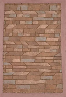 Oil On Burlap Prints: Hutment, 1932. Creator: Klee, Paul (1879-1940)