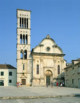Croatia Prints: Hvar cathedral, Croatia